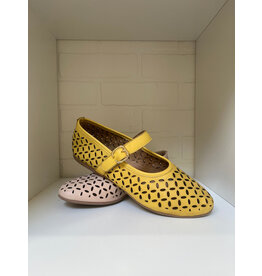 Bueno Bueno - Kehlani Perforated Mary Jane Flat (Yellow)