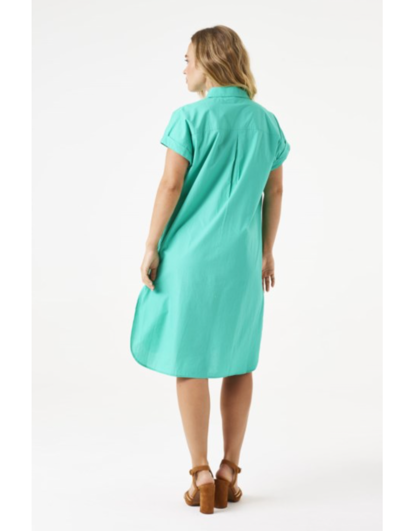 Garcia Garcia - Short Sleeve Shirt Dress (Vivid Green)
