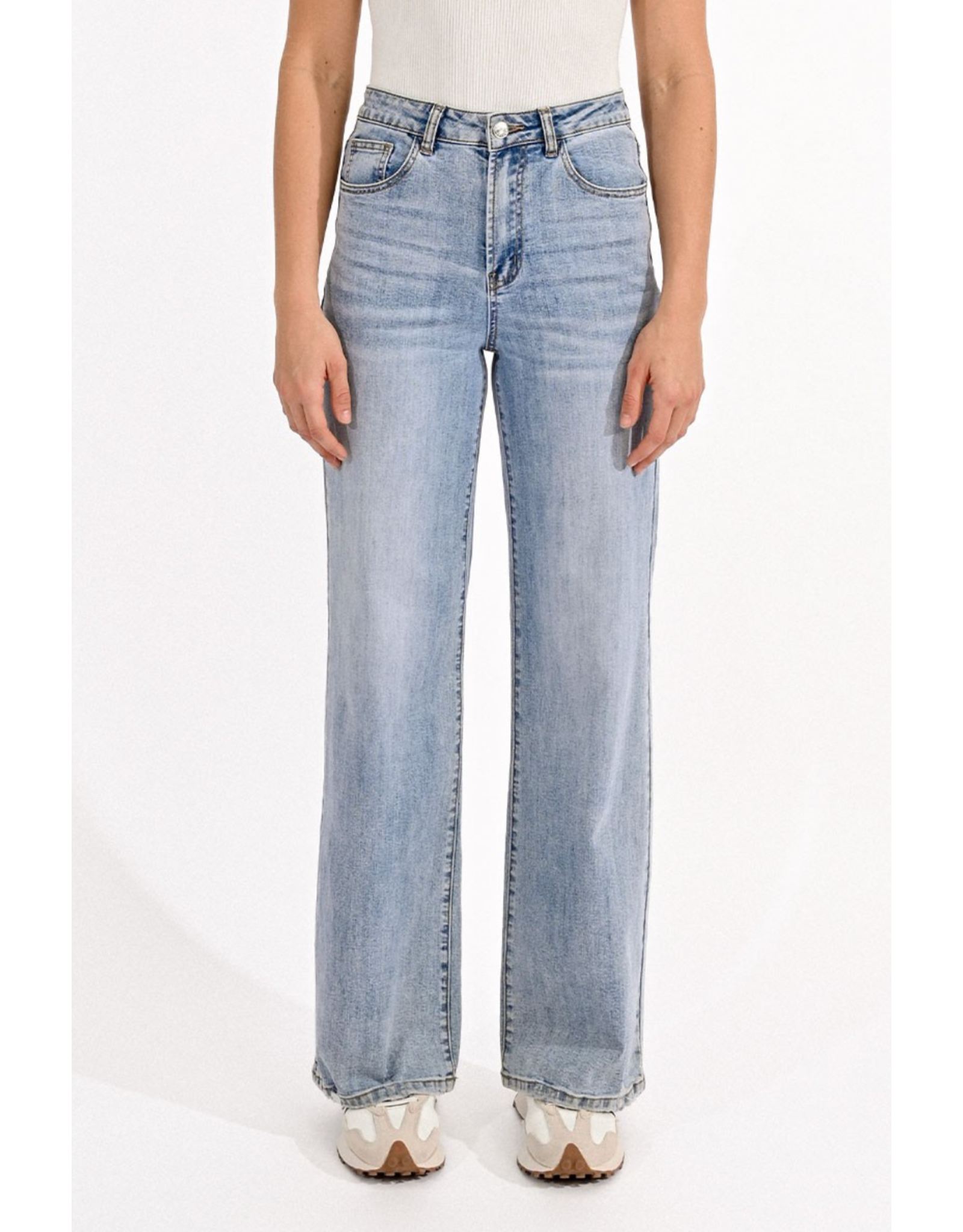 Molly Bracken Molly Bracken - High Waisted Wide leg jeans (Light Denim)