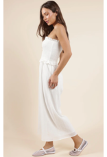 Sadie & Sage Sadie & Sage - So Cal Smocked Bodice Jumpsuit (White)