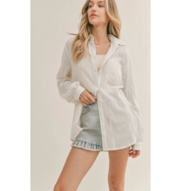 Sadie & Sage Sadie & Sage - So Cal Button Down Shirt (White)