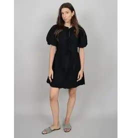 RD Style RD Style - Tally Puff Sleeve Front Tie Dress (Black)