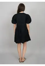 RD Style RD Style - Tally Puff Sleeve Front Tie Dress (Black)