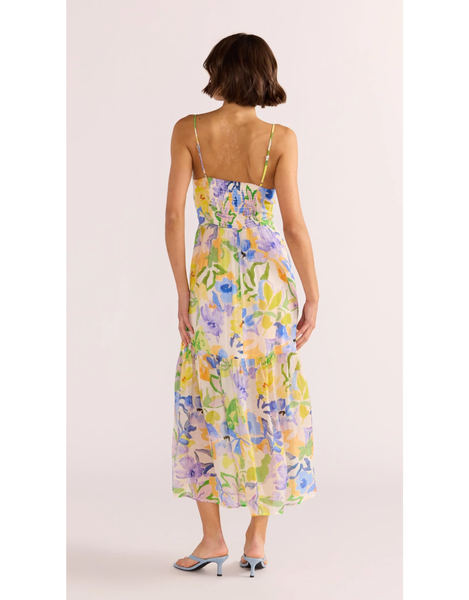Mink Pink Mink Pink - Fable Tie Midi Dress (Painterly Floral)