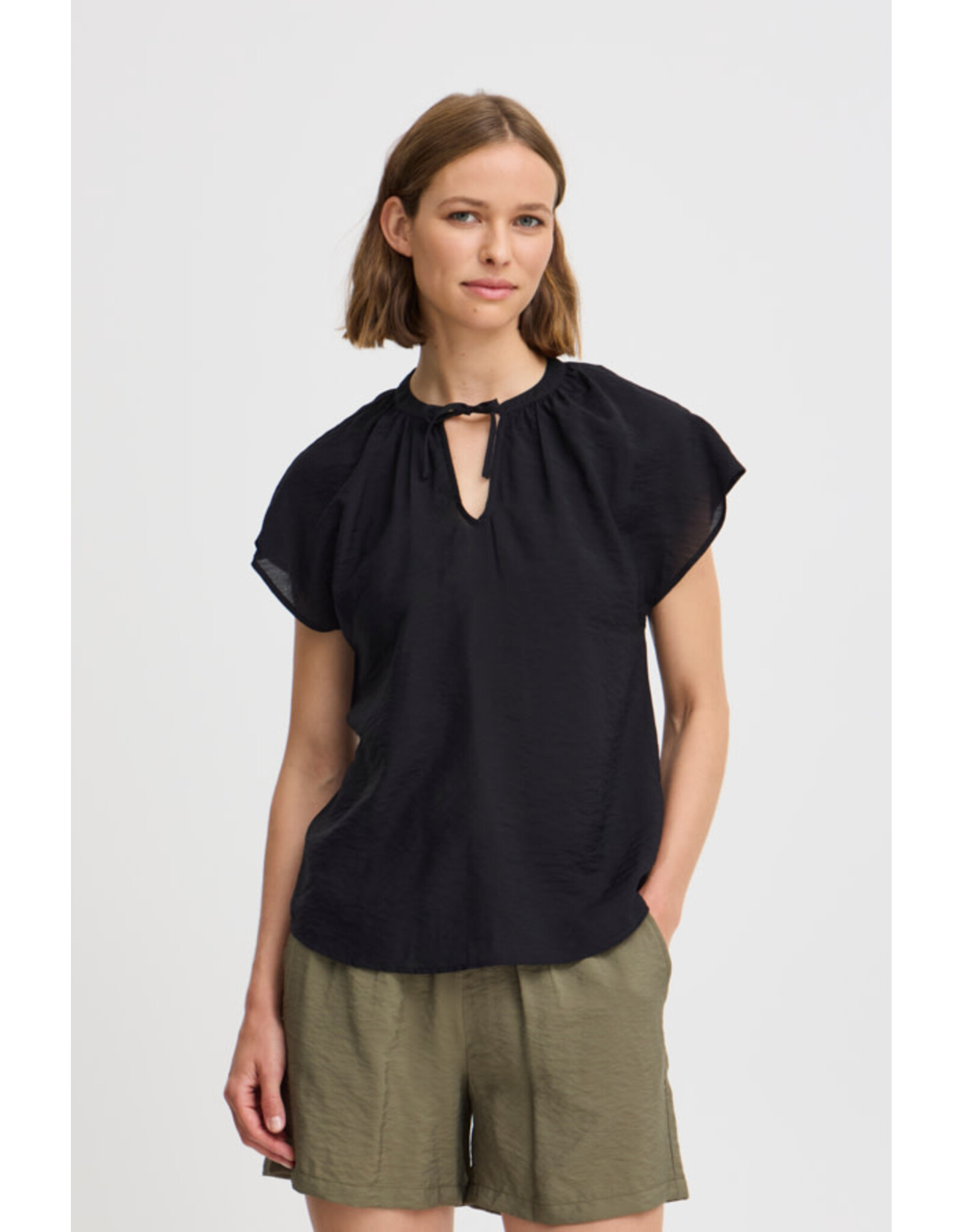 b.young b.young - Hailey V Neck Top (Black)
