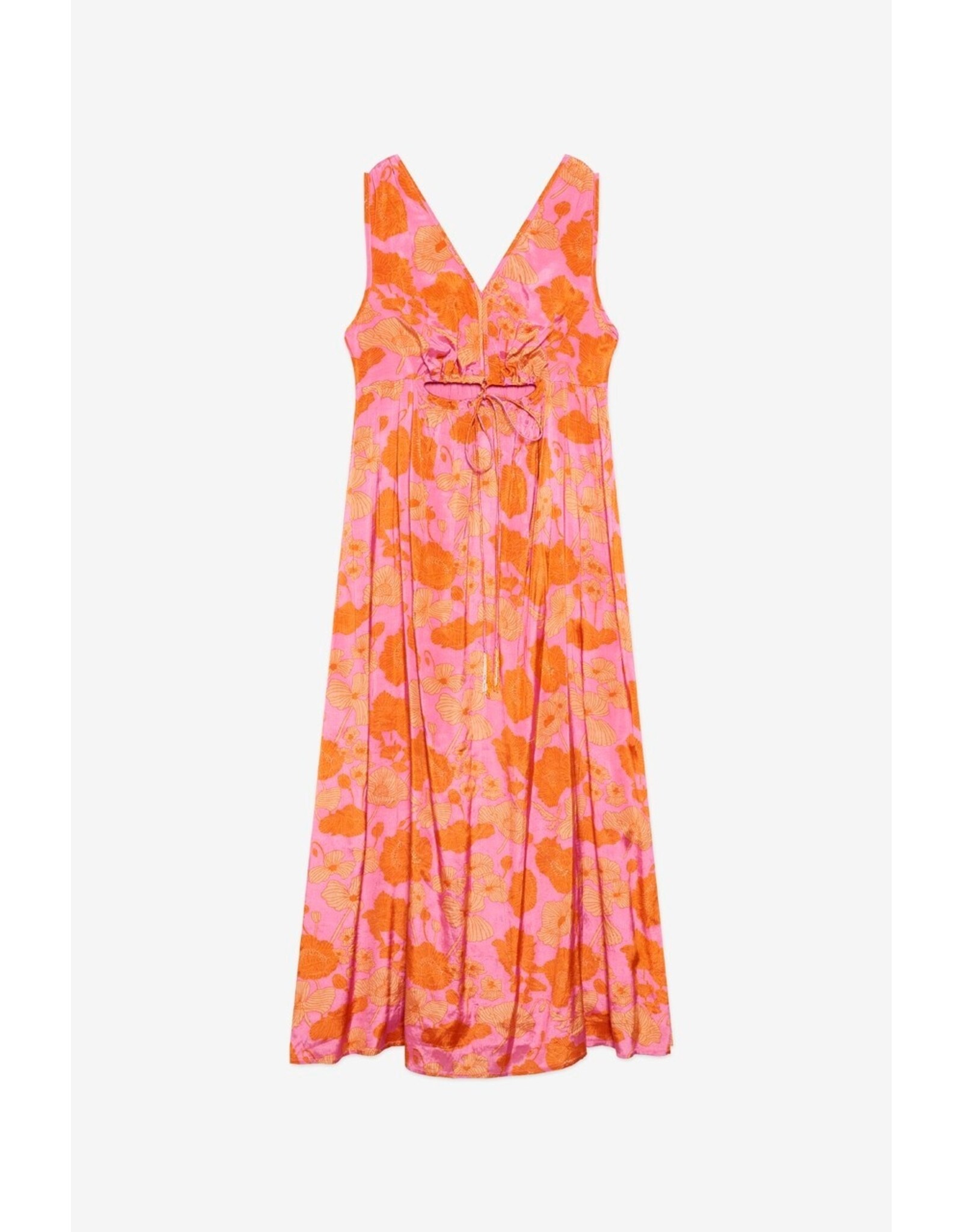 NKN Barcelona NKN Barcelona - Kailani Printed Maxi Dress with Waist Cutouts (Fuschia)