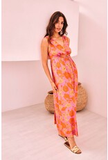 NKN Barcelona NKN Barcelona - Kailani Printed Maxi Dress with Waist Cutouts (Fuschia)
