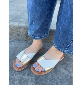 Ateliers Ateliers - Faust Leather Slide (Marshmellow / Gold)