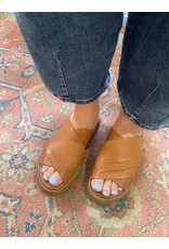 Bueno Bueno - Jaxon Flatform Slide (Dark Tan)