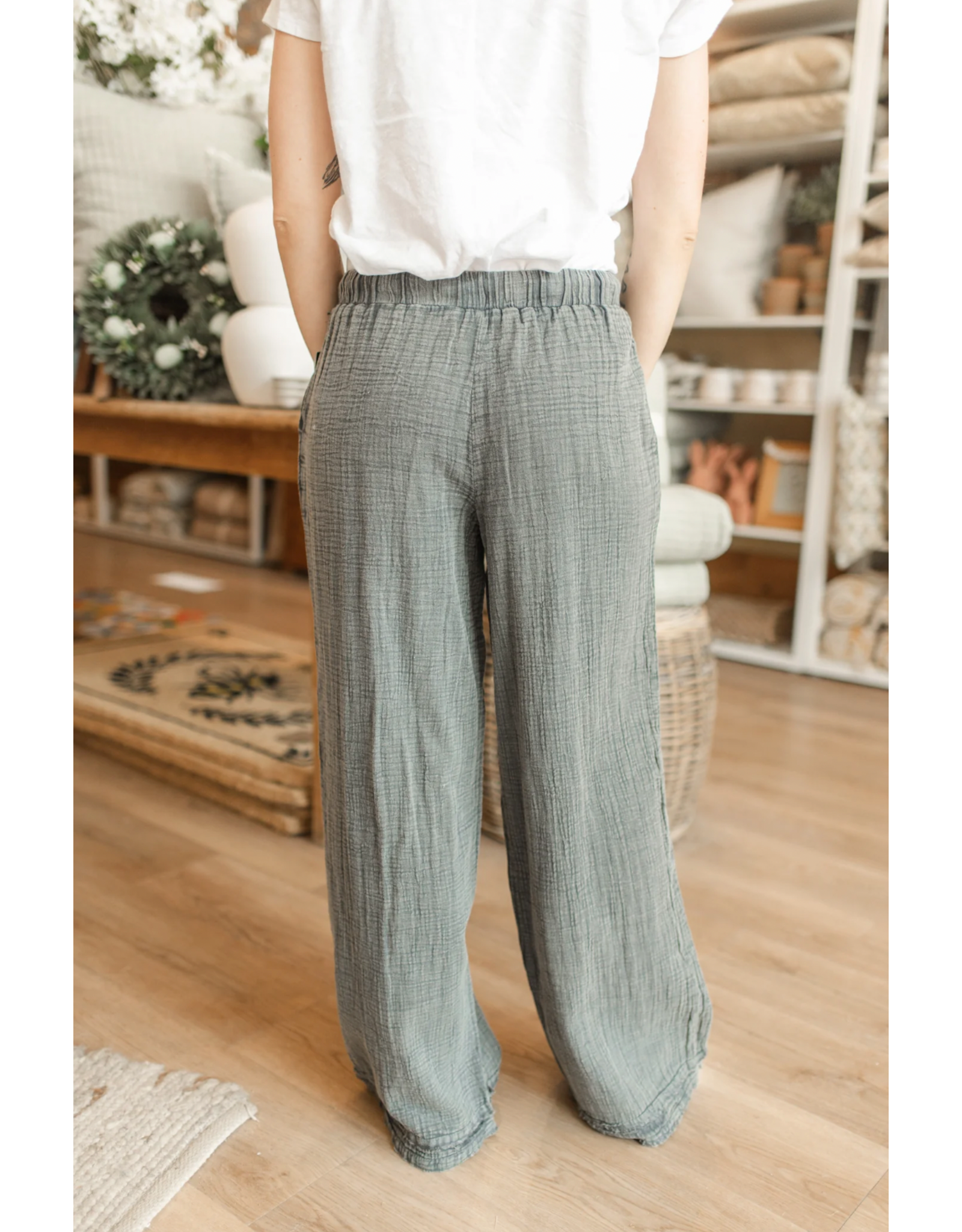 RD Style RD Style - Merry Drawstring Waist Pants (Coal)