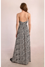 Molly Bracken Molly Bracken -  Maxi Length Leopard Print Dress (Beige)