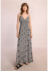 Molly Bracken Molly Bracken -  Maxi Length Leopard Print Dress (Beige)