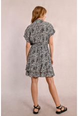 Molly Bracken Molly Bracken -  Leopard Print Dress with Ruffles (Beige)