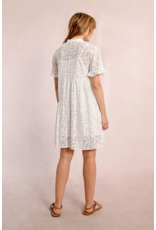 Molly Bracken Molly Bracken -  Lace Shirt Dress (White)