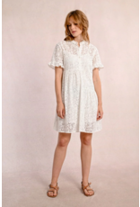 Molly Bracken Molly Bracken -  Lace Shirt Dress (White)