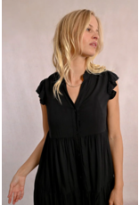 Molly Bracken Molly Bracken -  Tiered Maxi Length Dress (Black)