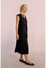 Molly Bracken Molly Bracken -  Tiered Maxi Length Dress (Black)
