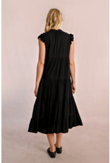 Molly Bracken Molly Bracken -  Tiered Maxi Length Dress (Black)