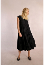 Molly Bracken Molly Bracken -  Tiered Maxi Length Dress (Black)