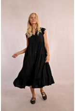 Molly Bracken Molly Bracken -  Tiered Maxi Length Dress (Black)