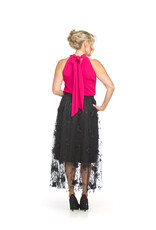Papillon Papillon - Sleeveless Halter Neck Blouse (Magenta)