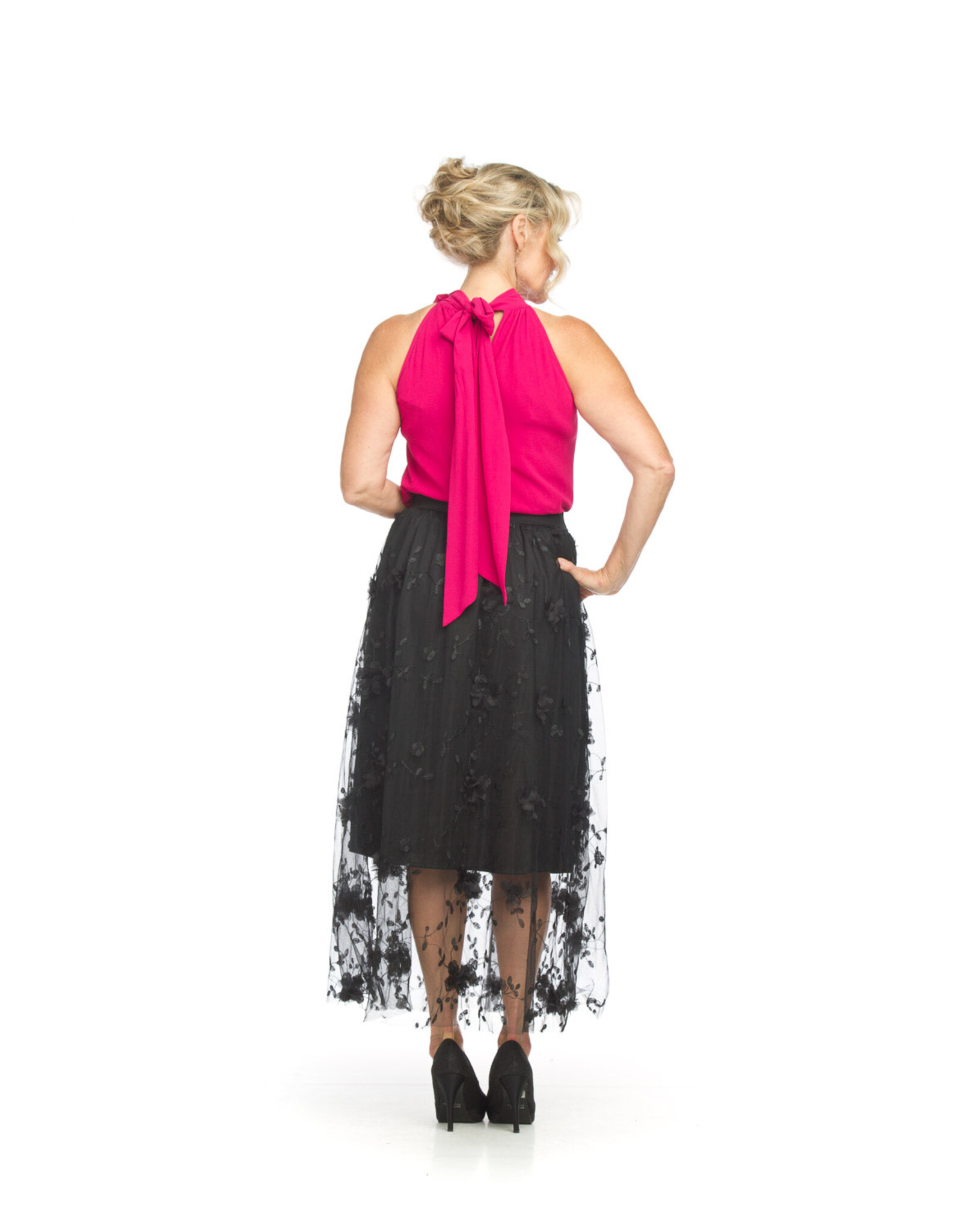 Papillon Papillon - Sleeveless Halter Neck Blouse (Magenta)