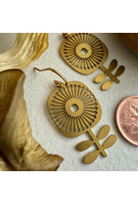 Pika & Bear Pika & Bear - "Blómi" Floral Design Drop Earrings