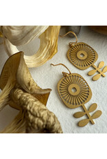 Pika & Bear Pika & Bear - "Blómi" Floral Design Drop Earrings