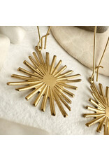 Pika & Bear Pika & Bear - "Lucienne" Raw Brass Starburst Drop Earrings