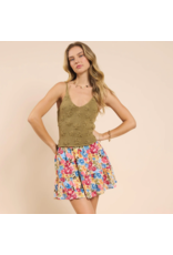 Sadie & Sage Sadie & Sage - Nature's Palette Mini Skirt with Ruffle Hem