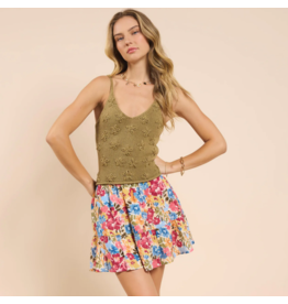 Sadie & Sage Sadie & Sage - Nature's Palette Mini Skirt with Ruffle Hem