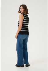 Kaffe Kaffe - Lizza Striped Slipover (Blk / Chalk)