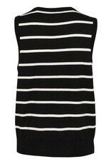Kaffe Kaffe - Lizza Striped Slipover (Blk / Chalk)