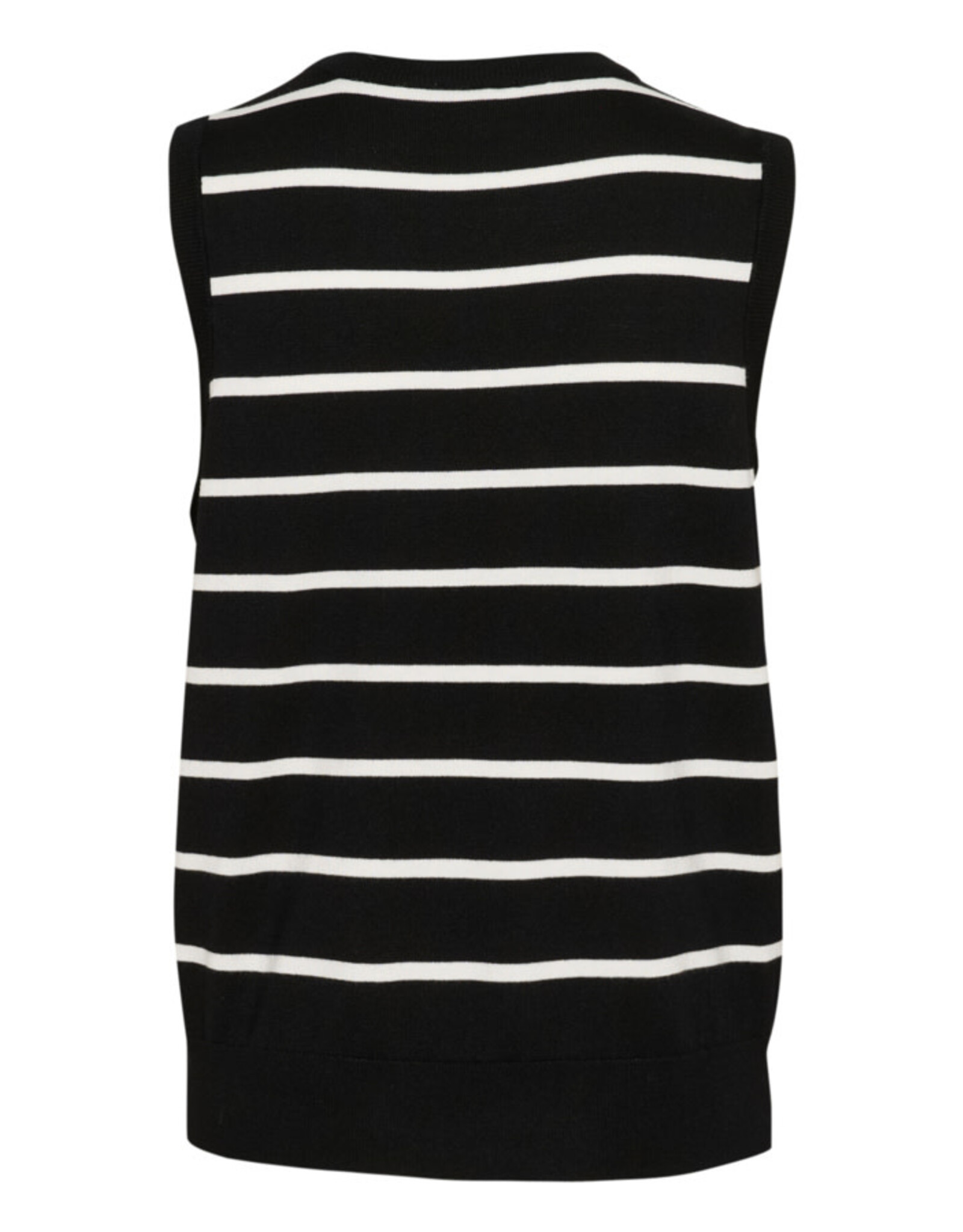 Kaffe Kaffe - Lizza Striped Slipover (Blk / Chalk)