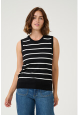Kaffe Kaffe - Lizza Striped Slipover (Blk / Chalk)