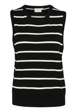 Kaffe Kaffe - Lizza Striped Slipover (Blk / Chalk)