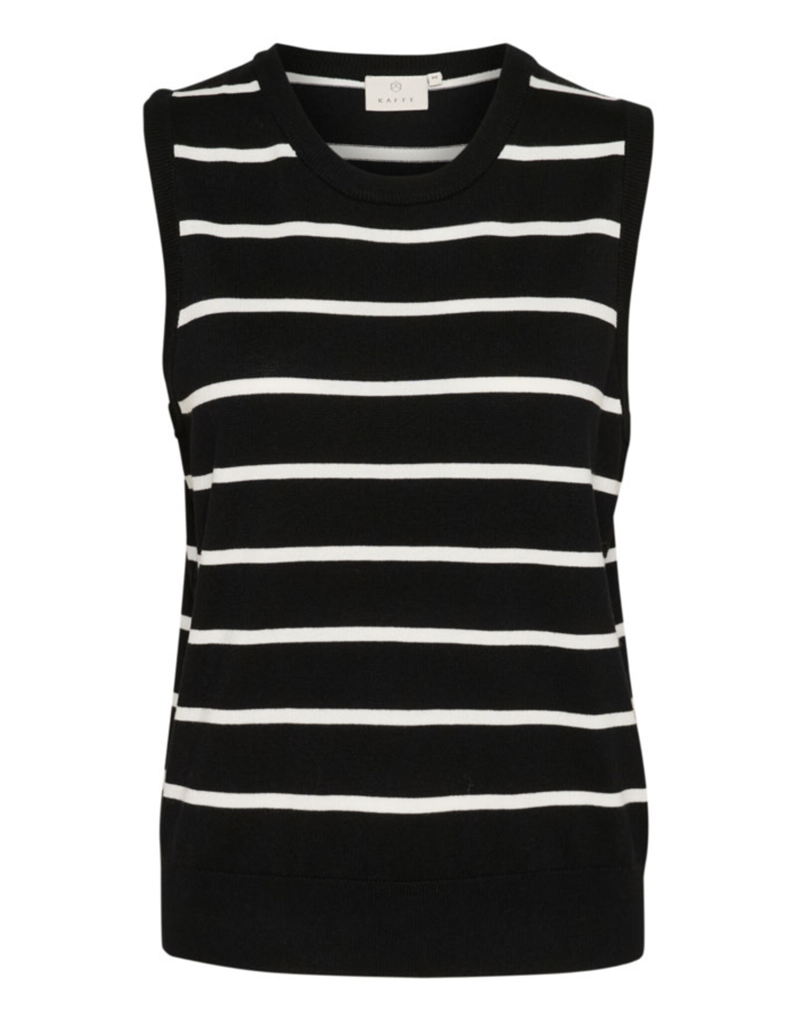 Kaffe Kaffe - Lizza Striped Slipover (Blk / Chalk)