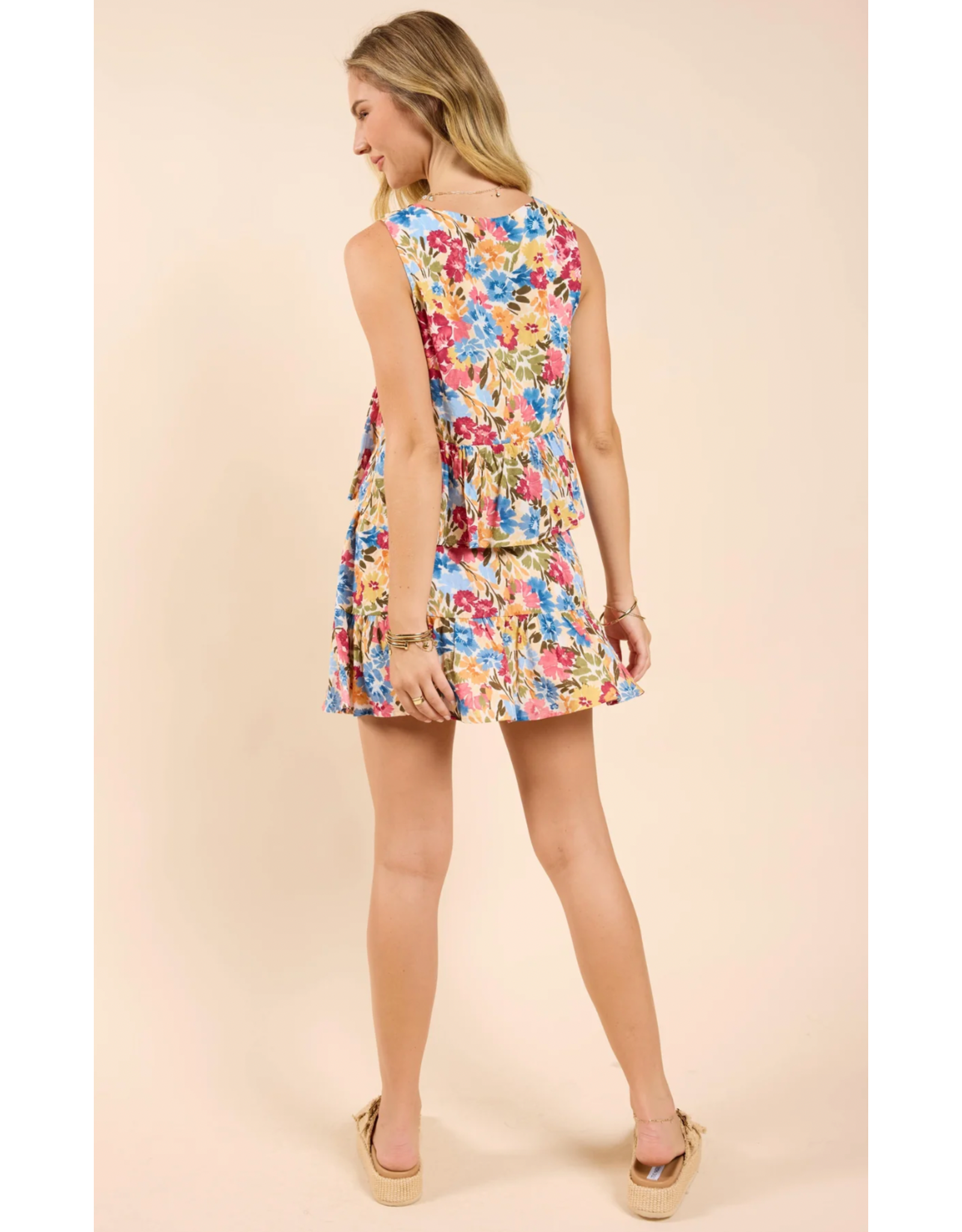 Sadie & Sage Sadie & Sage - Nature's Palette V Neck Flowy Sleeveless Top