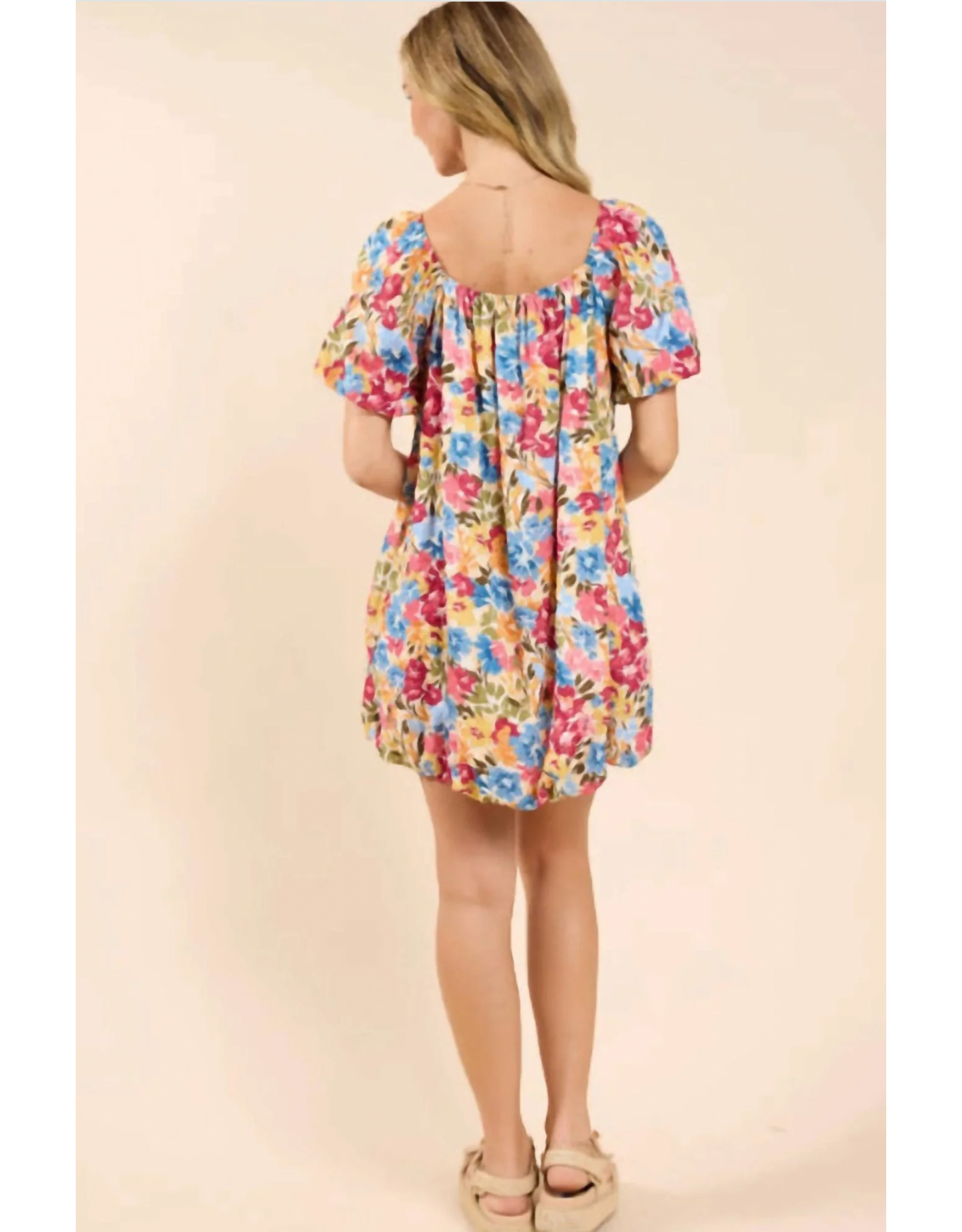 Sadie & Sage Sadie & Sage - Nature's Palette Babydoll Bubble Hem Dress