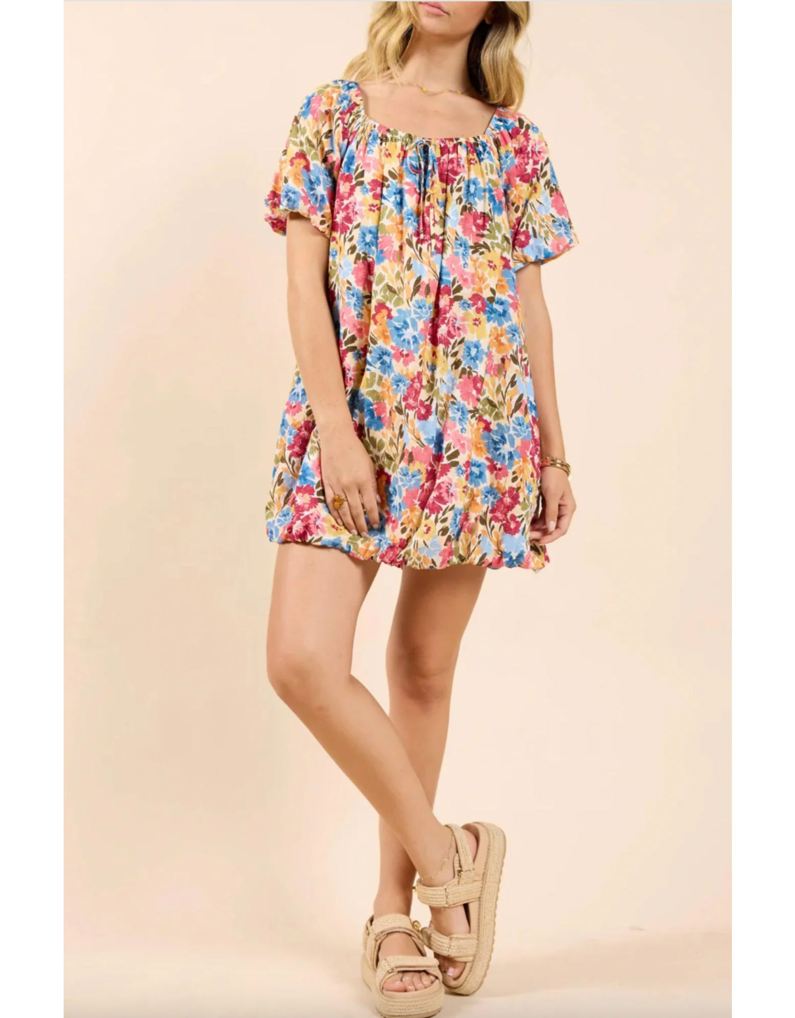 Sadie & Sage Sadie & Sage - Nature's Palette Babydoll Bubble Hem Dress