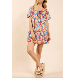 Sadie & Sage Sadie & Sage - Nature's Palette Babydoll Bubble Hem Dress