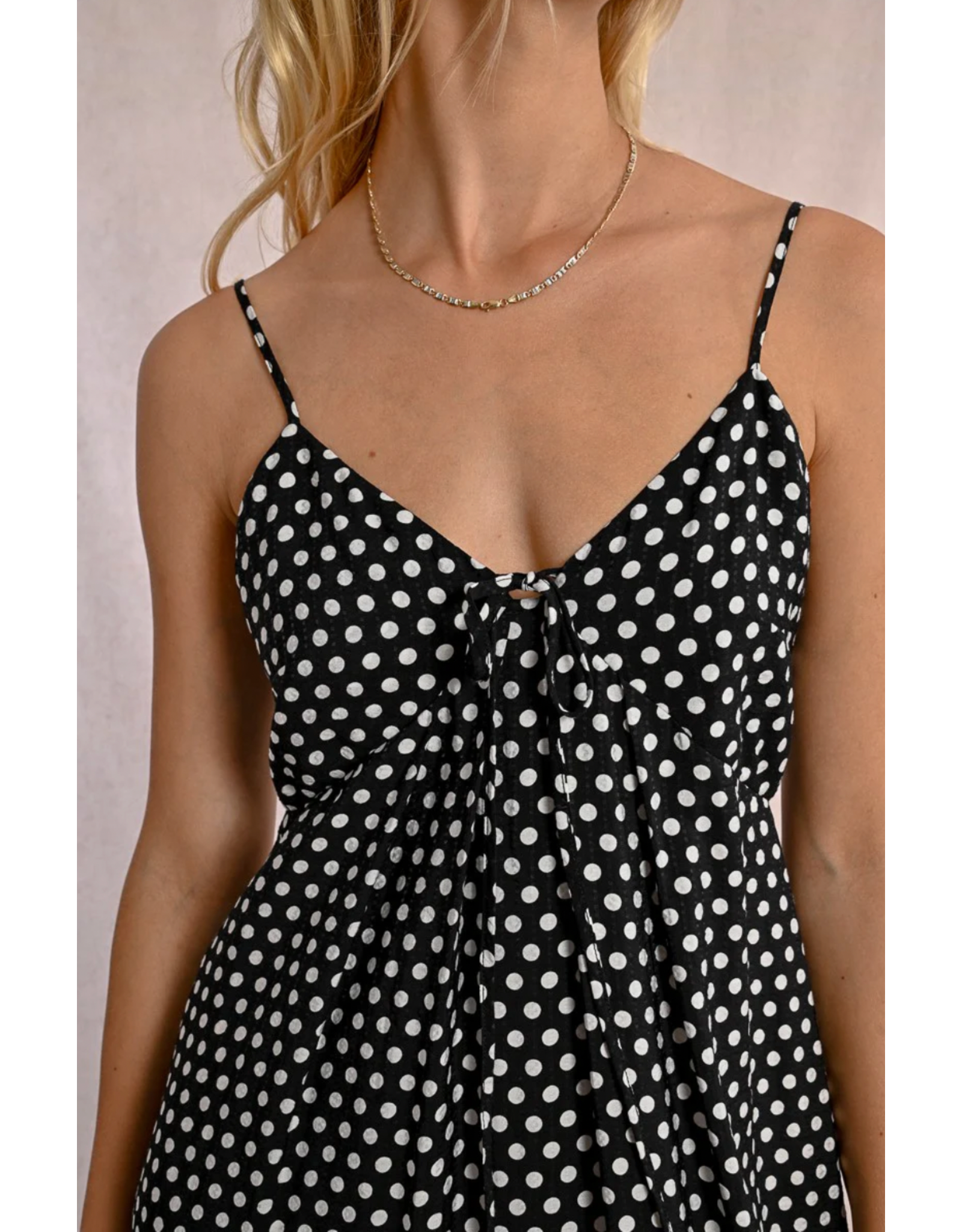 Molly Bracken Molly Bracken -  Polka Dot Maxi Dress (Black)