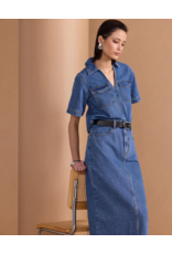 Staple The Label Staple - Alden Crop Denim Shirt (Mid Blue)
