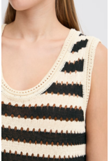 ICHI ICHI - Birdis Sleeveless Knit Top (Black / Almond Milk)