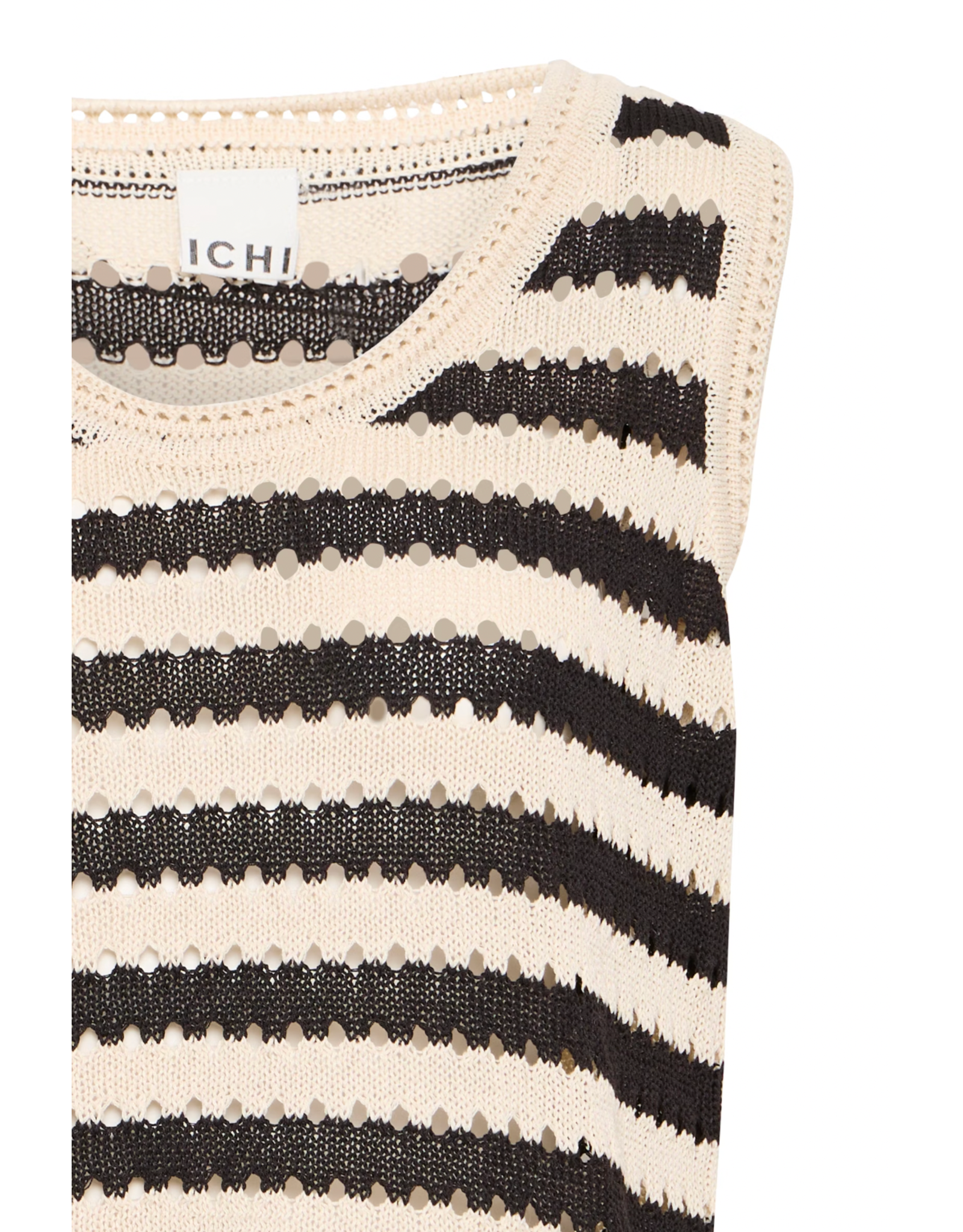ICHI ICHI - Birdis Sleeveless Knit Top (Black / Almond Milk)