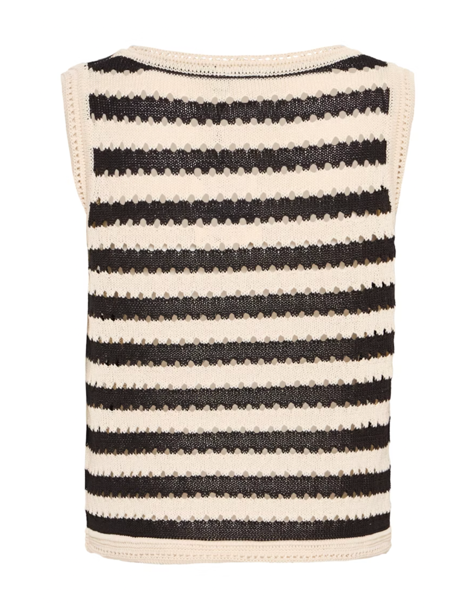ICHI ICHI - Birdis Sleeveless Knit Top (Black / Almond Milk)