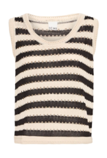 ICHI ICHI - Birdis Sleeveless Knit Top (Black / Almond Milk)