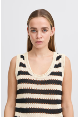 ICHI ICHI - Birdis Sleeveless Knit Top (Black / Almond Milk)