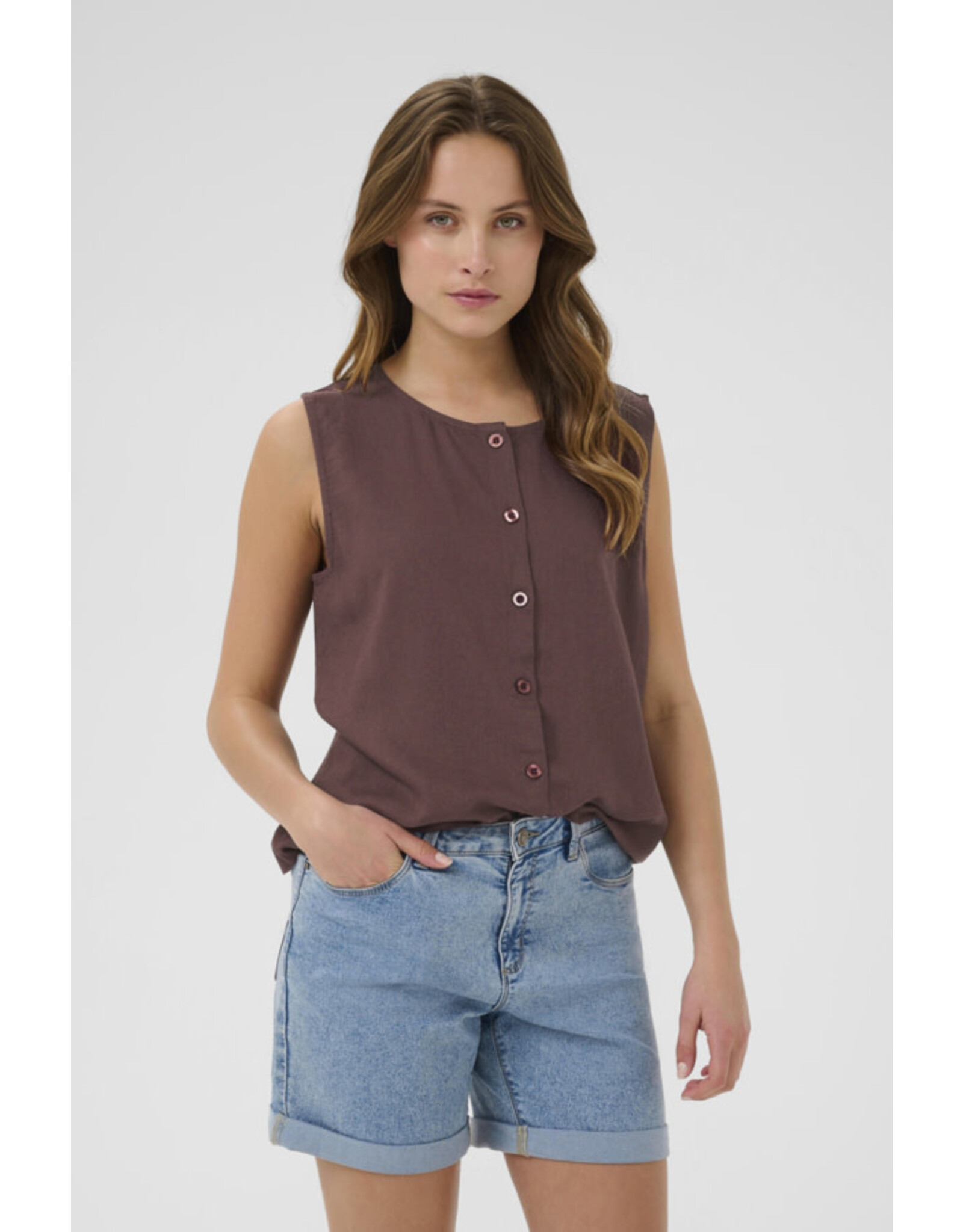 Kaffe Kaffe - Milia Reversible Top (Fudge)