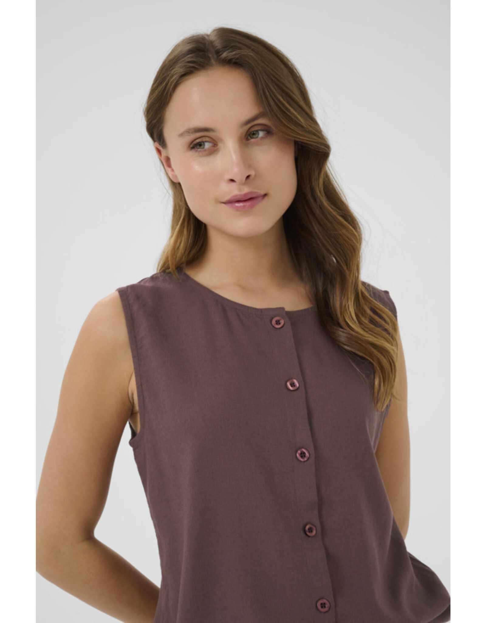 Kaffe Kaffe - Milia Reversible Top (Fudge)